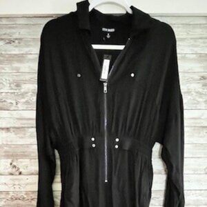 Steve Madden "Tommi" Long Sleeve Black Jumpsuit, Size Small
